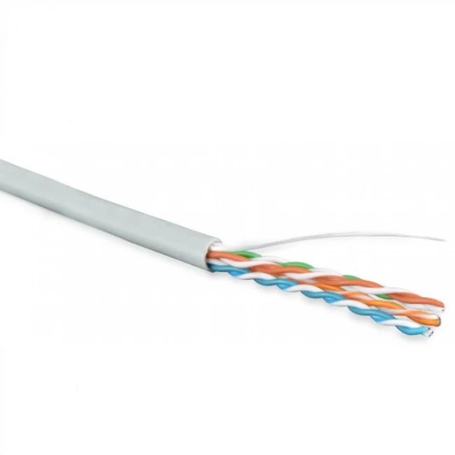Кабель витая пара Hyperline UUTP4-C5E-S24-IN-LSZH-GY-100