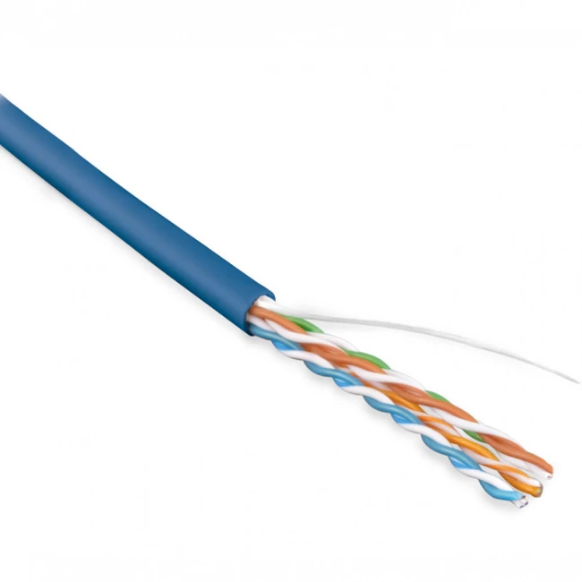 Кабель витая пара Hyperline UUTP4-C5E-S24-IN-LSZH-BL-100