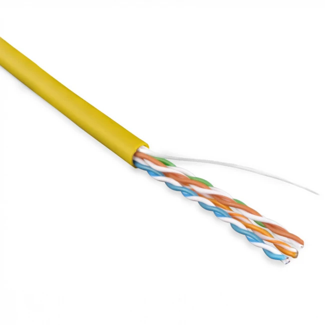 Кабель витая пара Hyperline UUTP4-C5E-S24-IN-LSZH-YL-100