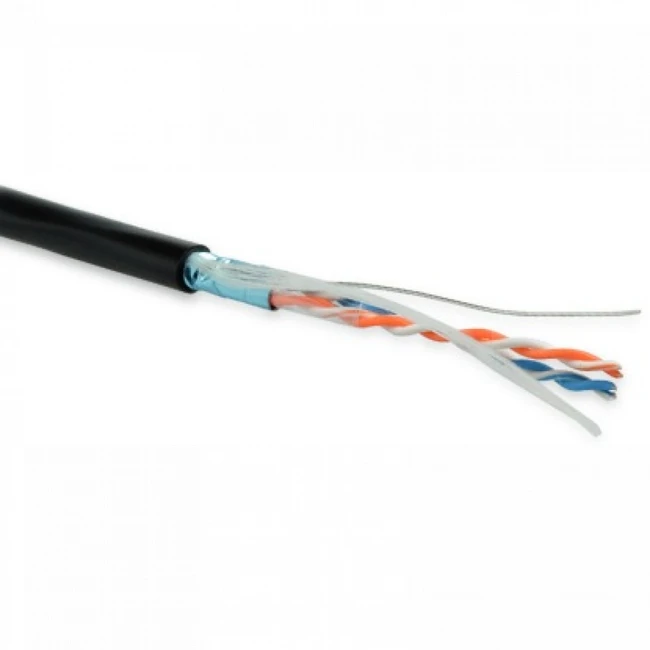Кабель витая пара Hyperline FUTP2-C5-S24-OUT-PE-BK-500