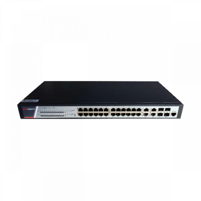 Коммутатор Hikvision DS-3E2528P(B) (1000 Base-T (1000 мбит/с), 4 SFP порта)
