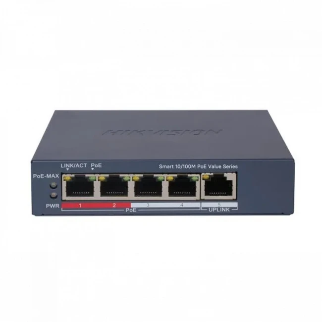 Коммутатор Hikvision DS-3E1105P-EI/M(V2) (100 Base-TX (100 мбит/с))