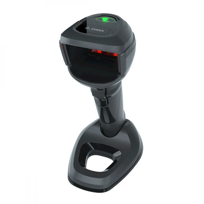 Сканер штрихкода Zebra DS9908 DS9908-SR00004ZCWW Ручной беспроводной, 2D, USB, Черный, С подставкой