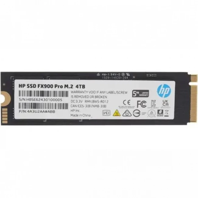 Жесткий диск HP FX900 Pro Series 4A3U2AA#ABB SSD (твердотельные), 4 ТБ, M.2