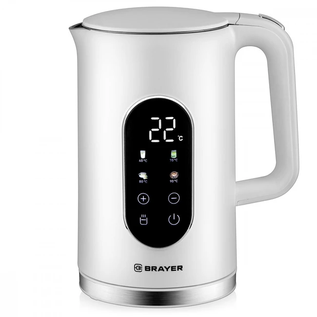 BRAYER 6107BR-WH (Чайник, 1.7 л., 2200 Вт)