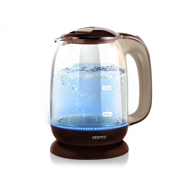 Centek CT-0034 Coffee Vancouver стекло (Чайник, 1.8 л., 2200 Вт)