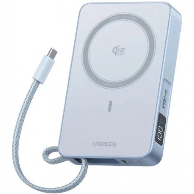 Внешний аккумулятор (Power Bank) UGREEN PB773 65958B 10000 мАч, Синий