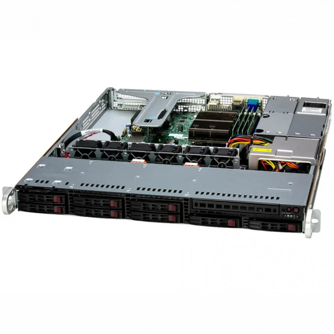 Сервер Supermicro SYS-111R-M/2436 SYS-111R-M/2436-001 1U Rack, Xeon E-2436, 2900 МГц, 6, 18, 1 x 16 ГБ, SFF 2.5", 8