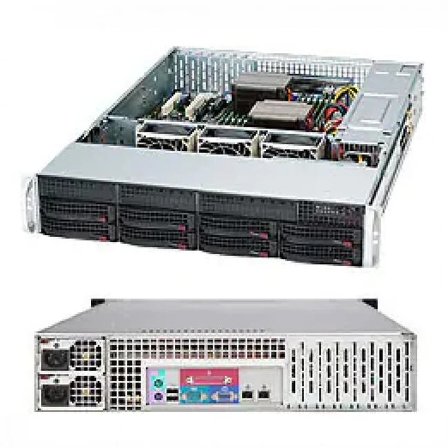 Сервер Supermicro CSE-825TQC-R802LPB/H12DSI-N6 CS825H12DS-002 2U Rack, EPYC 7313, 3000 МГц, 16, 128, 2 x 32 ГБ, LFF 3.5", 8, 2x 960  ГБ
