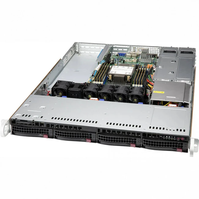 Сервер Supermicro CSE-815TQC-R504WB 1U815X12SPW-001 1U Rack, Xeon Silver 4310, 2100 МГц, 12, 18, 2 x 32 ГБ, LFF 3.5", 4, 2x 960 ГБ