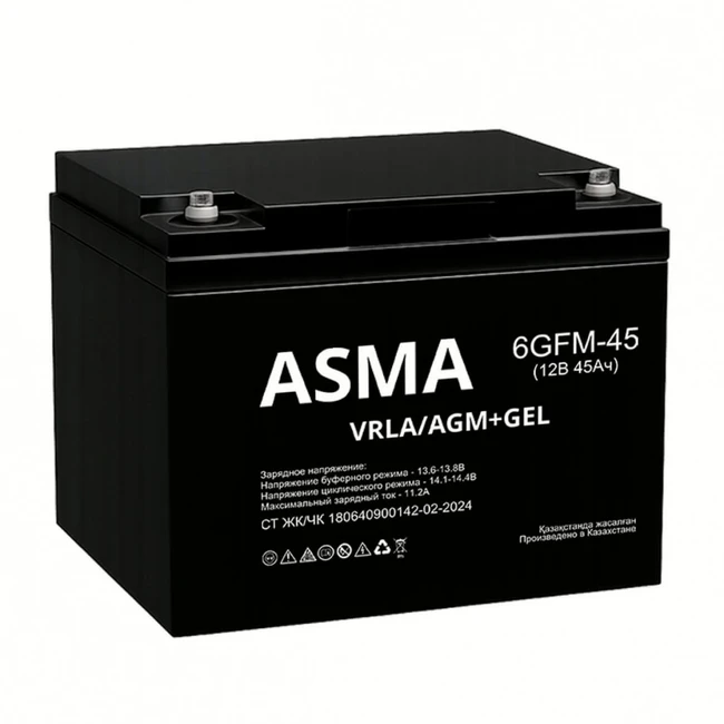 Сменные аккумуляторы АКБ для ИБП Asma 6GFM-45 GEL 12 В