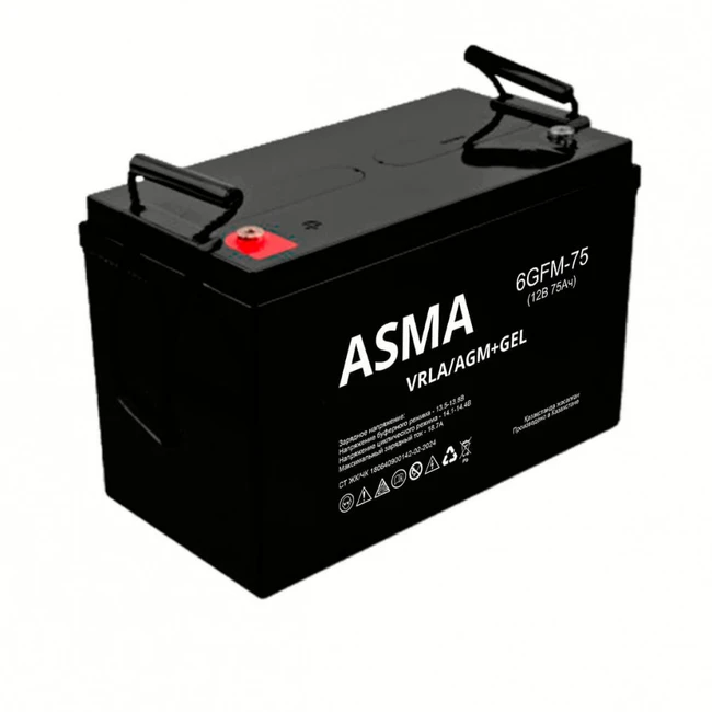 Сменные аккумуляторы АКБ для ИБП Asma 6GFM-75 GEL 12 В