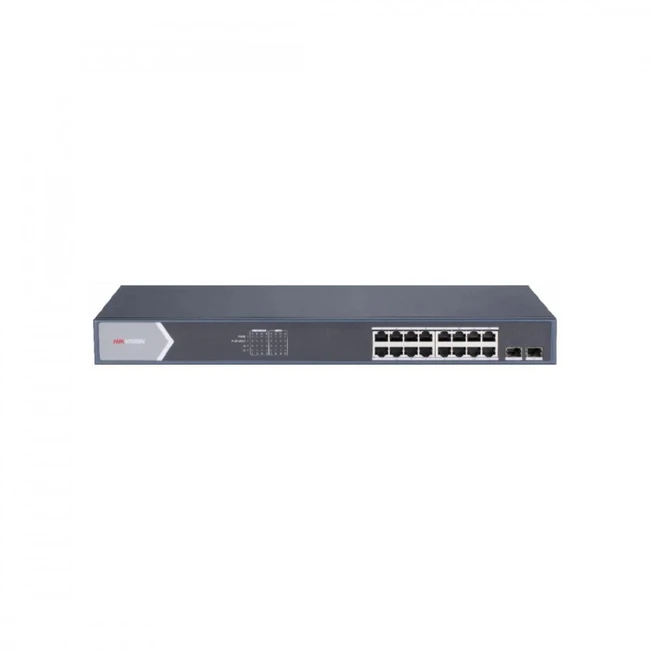 Коммутатор Hikvision DS-3E0518P-E/M(B) 1000 Base-T (1000 мбит/с), 2 SFP порта