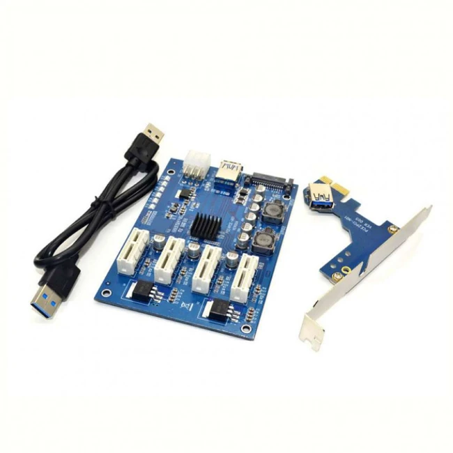 Аксессуар для ПК и Ноутбука NO NAME PCI-E-Splitter-1x4 0012966 Плата