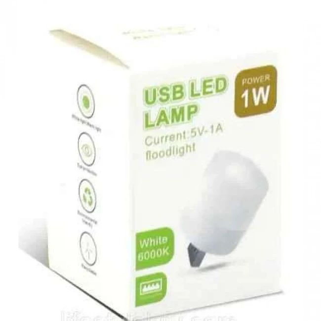 NO NAME USB LED лампочка, 5V, 1W, белый 0013264