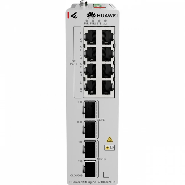 Коммутатор Huawei S210I-8P4SX 1000 Base-T (1000 мбит/с), 2 SFP порта