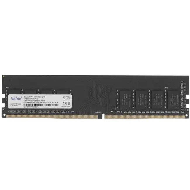 ОЗУ Netac Basic NTBSD4P NTBSD4P32SP-08J DIMM, DDR4, 8 Гб, 3200 МГц