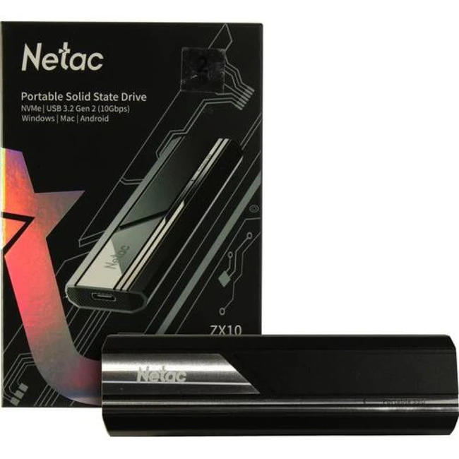 Внешние накопители Netac ZX10 #NT01ZX10-002T-32BK 2 ТБ