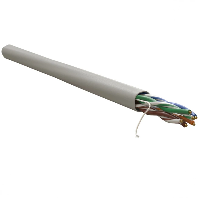 Кабель витая пара WRline Кабель витая пара неэкранированный U/UTP категория 5e 4 пары (0,50 мм) одножильный, внутренний WR-UTP-4P-C5E-LSZH-GY-1