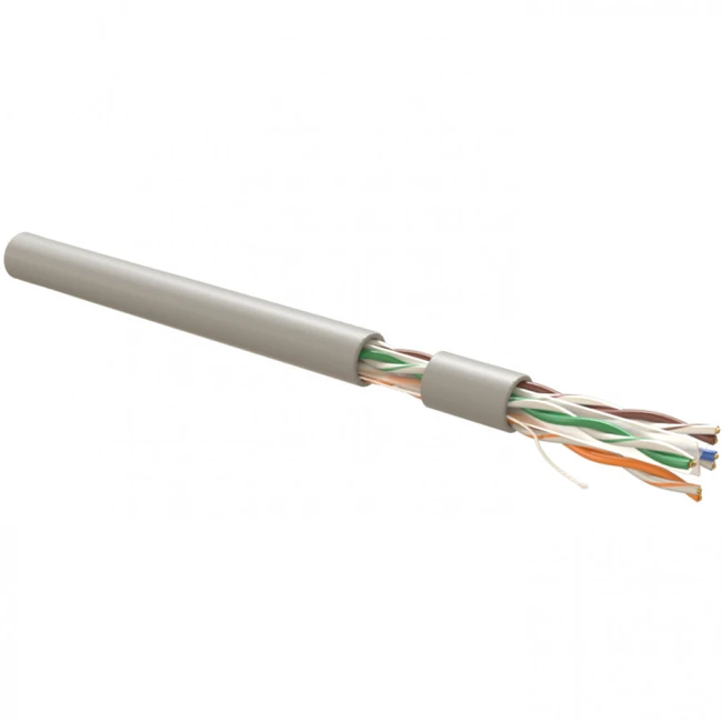 Кабель витая пара Hyperline Кабель витая пара неэкранированный U/UTP (305 м) UUTP4R-C6-S23-IN-LSZH-GY-305
