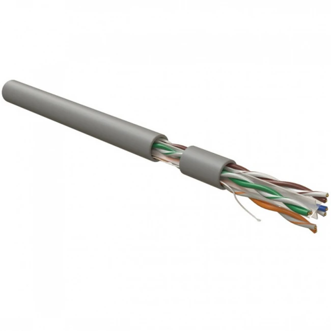 Кабель витая пара Hyperline Кабель витая пара неэкранированный U/UTP (305 м) UUTP4R-C6-S23-IN-LSLTX-GY-305