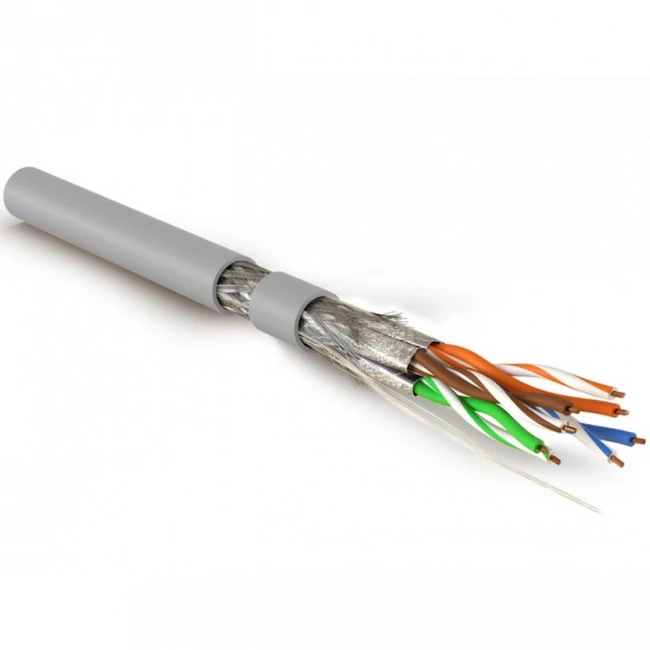 Кабель витая пара Hyperline Кабель витая пара экранированный S/FTP категория 7A 4 пары SFTP4-C7A-S23-IN-LSZH-GY