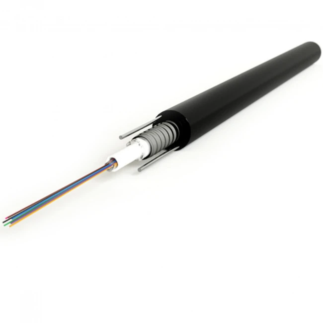 Оптический кабель Hyperline Кабель волоконно-оптический 50/125 (OM2) многомодовый 4 волокна FO-SRA-OUT-50-4-PE-BK