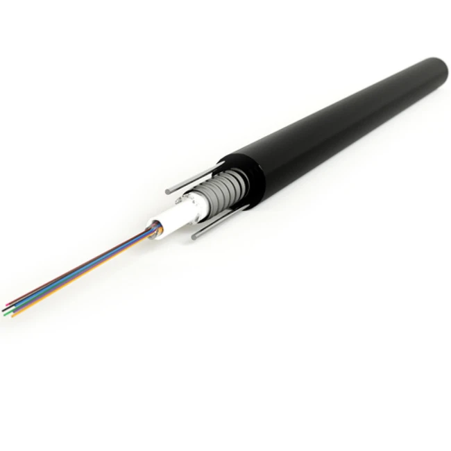 Оптический кабель Hyperline Кабель волоконно-оптический 50/125 (OM3) многомодовый 8 волокон FO-SRA-OUT-503-8-PE-BK