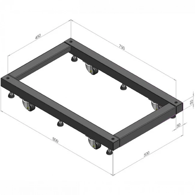 Аксессуар для серверного шкафа Hyperline Основание для стоек ORV2 и ORV2A глубиной 600 мм ORV-BSM-600