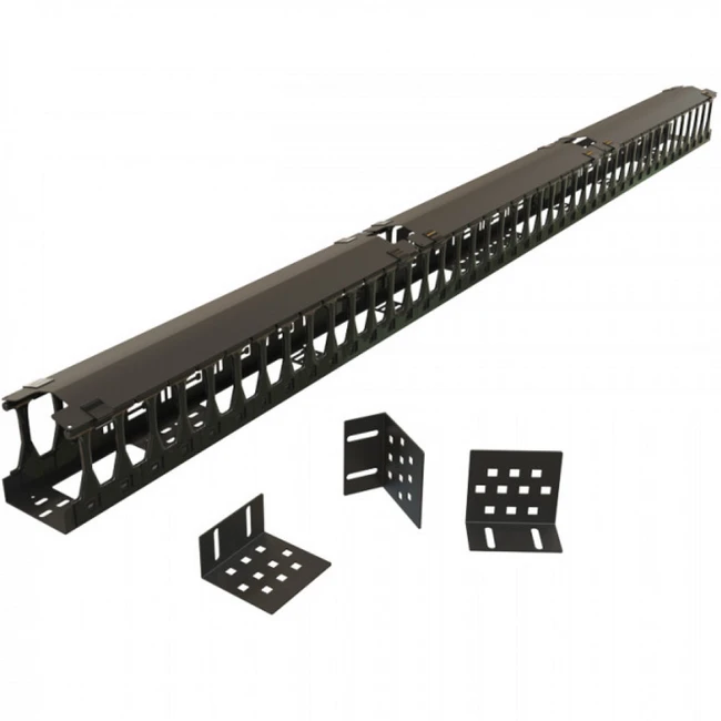 Аксессуар для серверного шкафа Hyperline Вертикальный кабельный организатор 32U CMF-OTR-32U-89x106-C-RAL9005