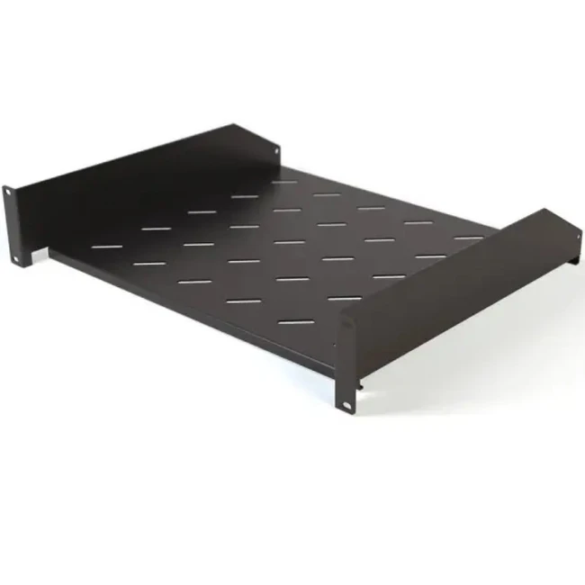 Полка для серверного шкафа Hyperline угловая с перфорацией 19" 2U TAL3-2U-600-RAL9005