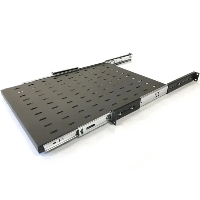 Полка для серверного шкафа Hyperline выдвижная c 19'' креплением глубина 600 мм нагрузка до 20 кг TSS3-600-RAL9004