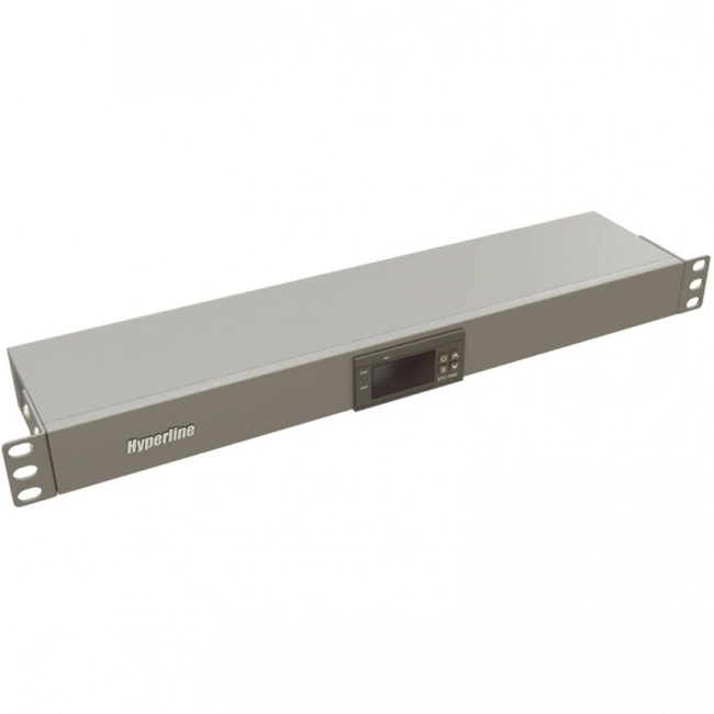 Аксессуар для серверного шкафа Hyperline Микропроцессорная контрольная панель1U для всех шкафов 19'' TMP-230V/2w-RAL7035