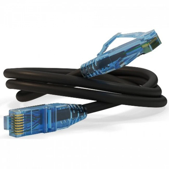 Патч-корд Hyperline PC-LPM-UTP-RJ45-RJ45-C6-0.5M-LSZH-BK