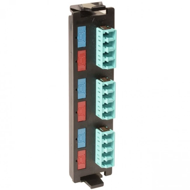 Оптический кросс Siemon Панель с 6 LC duplex адаптерами 12 волокон многомод, RIC-F-LCQ12-01C-SALE