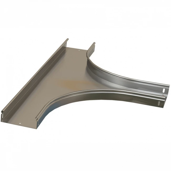 Аксессуар для серверного шкафа Hyperline Ответвитель Т-образный горизонтальный плавный 300x50 R100-0,8 мм RST-TTS-300-50-0,8-R100-SZ