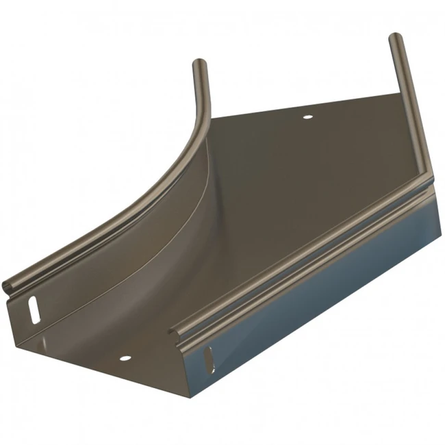 Аксессуар для кабельных сетей Hyperline Угол 45° горизонтальный плавный 100x50 RST-AHS45-100-50-0,8-R100-SZ