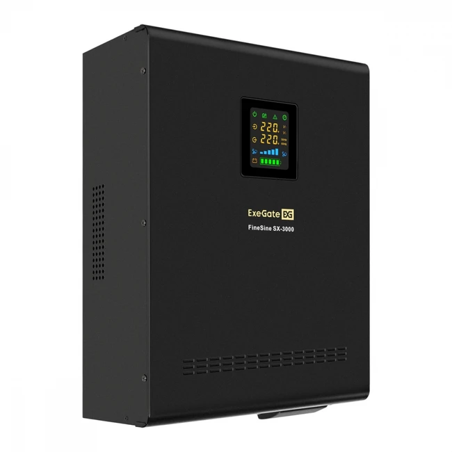 Источник бесперебойного питания ExeGate FineSine SX-3000.LCD.AVR.2SH.T EX296003RUS (Линейно-интерактивные, Настенный, 3000 ВА, 2100)