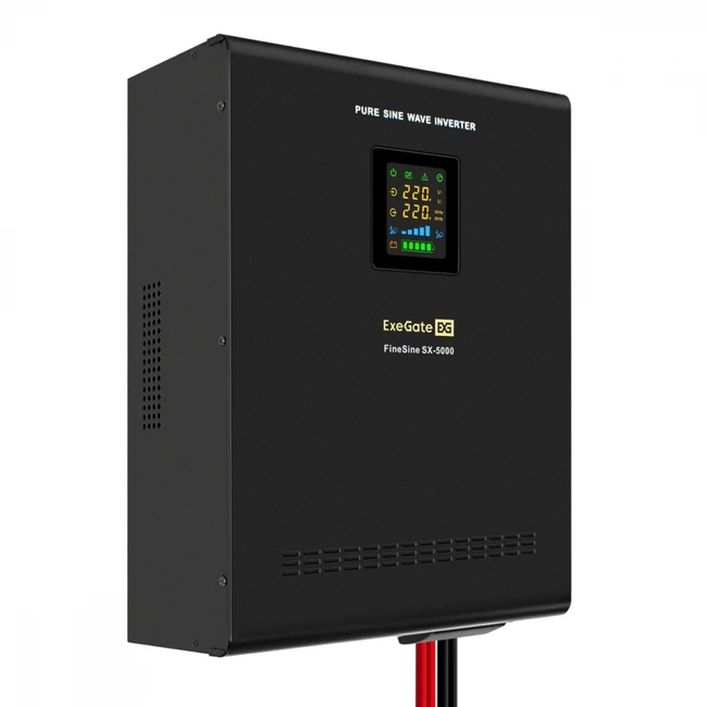 Источник бесперебойного питания ExeGate FineSine SX-5000.LCD.AVR.2SH.T EX296004RUS (Линейно-интерактивные, Настенный, 5000 ВА, 3500)
