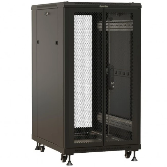Серверный шкаф Hyperline напольный 19-дюймовый 18U 988x600х800 мм TTBR-1868-DD-RAL9004