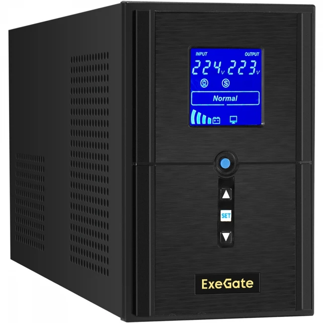 Источник бесперебойного питания ExeGate SineTower SN-1500.LCD.AVR.2SH.1C13.USB EX295982RUS (Линейно-интерактивные, Напольный, 1500 ВА, 1200)