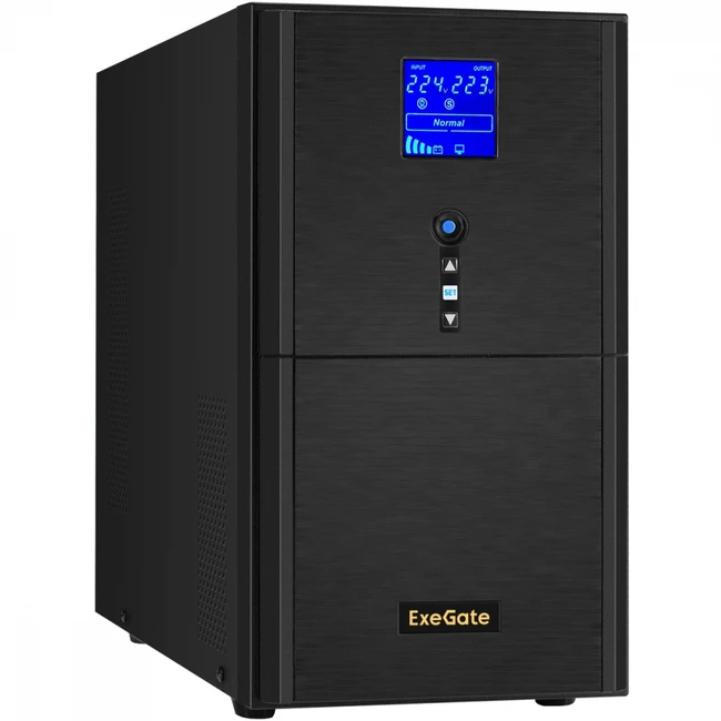 Источник бесперебойного питания ExeGate SineTower SN-3000.LCD.AVR.3SH.1C13.RJ.USB EX295984RUS (Линейно-интерактивные, Напольный, 3000 ВА, 2400)