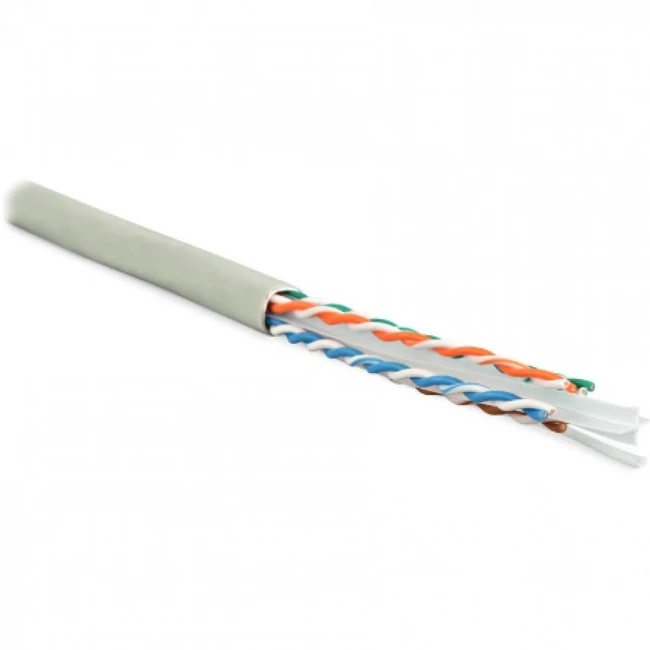 Кабель витая пара Hyperline Кабель витая пара неэкранированный U/UTP категория 6 4 пары UUTP4-C6-S23-IN-PVC-GY