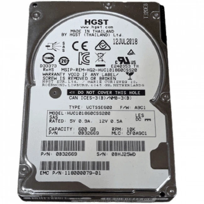 Серверный жесткий диск Hitachi 600 ГБ HUC101860CSS200 (2,5 SFF, 600 ГБ, SAS)