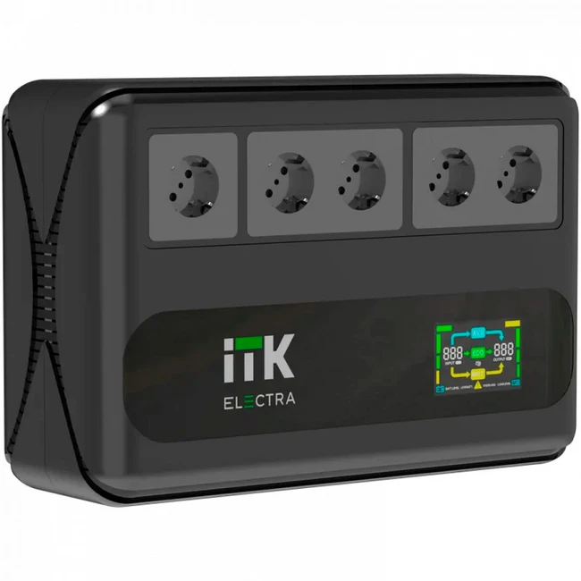 Источник бесперебойного питания ITK ELT5-600VA-1-001 Двойное преобразование (On-Line), Напольный (Tower), 600 ВА, 360 Вт