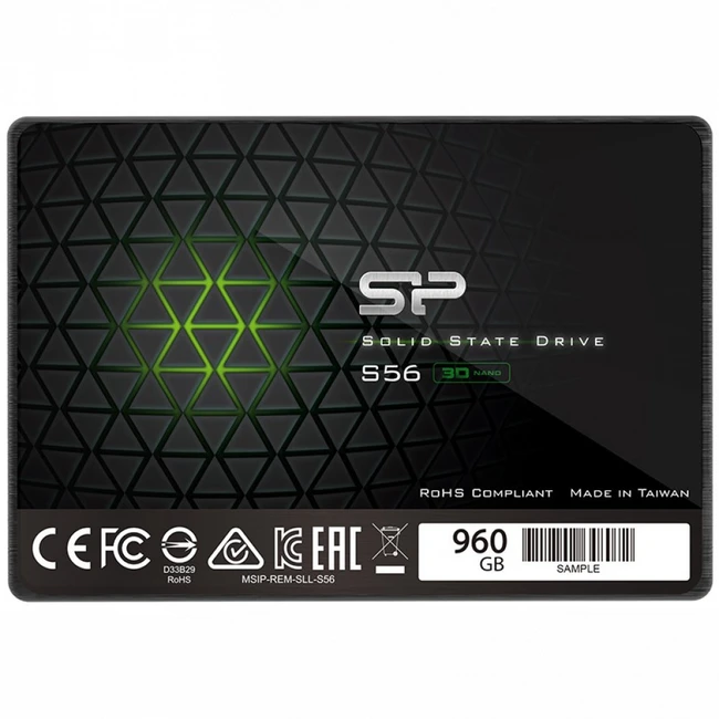 Внутренний жесткий диск Silicon Power S56 SP960GBSS3S56A25 (SSD (твердотельные), 960 ГБ, 2.5 дюйма, SATA)