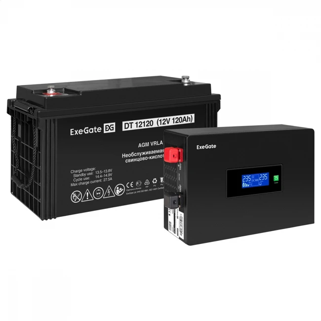 Источник бесперебойного питания ExeGate EX297397RUS (Двойное преобразование (On-Line), Настенный, 600 ВА, 600)