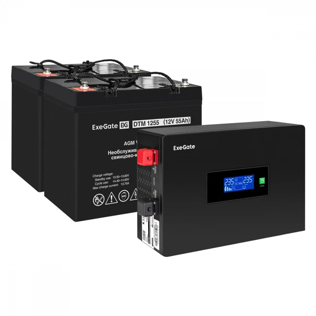 Источник бесперебойного питания ExeGate EX297434RUS (Двойное преобразование (On-Line), Настенный, 1500 ВА, 1500)