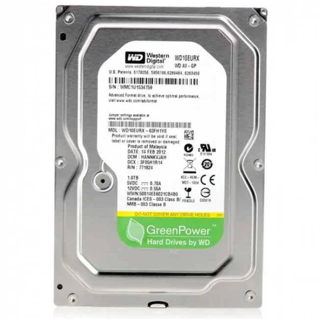 Внутренний жесткий диск Western Digital AV-GP Video Surveillance WD10EURX-83UY4Y0 (HDD (классические), 1 ТБ, 3.5 дюйма, SATA)