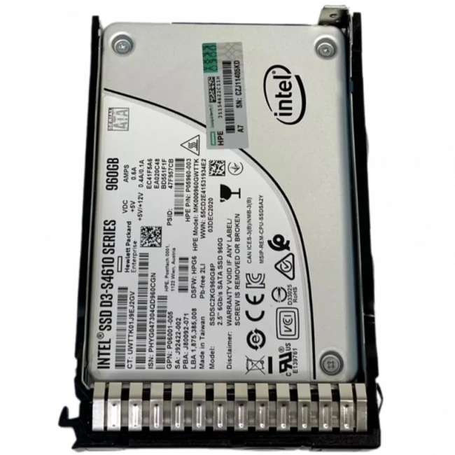 Серверный жесткий диск HPE 960 GB P05980-B21 (2,5 SFF, 960 ГБ, SATA)